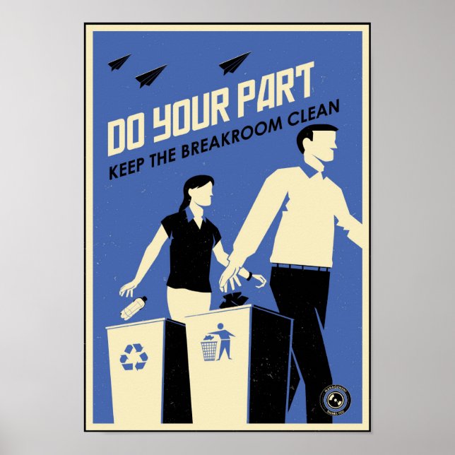 Office Propaganda: Breakroom (blå) Poster (Framsidan)