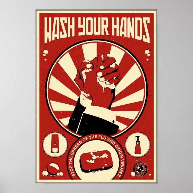 Office Propaganda: Tvätta händer Poster (Framsidan)