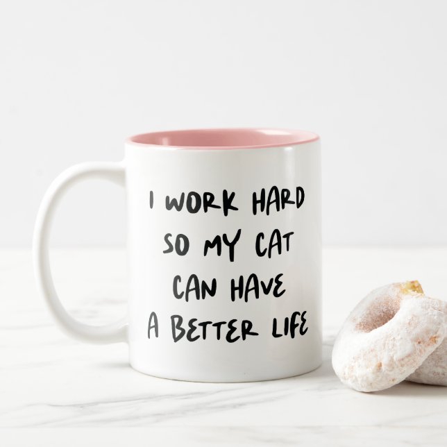 Office Quote Funny Two-Tone Coffee Mugg (Med munk)