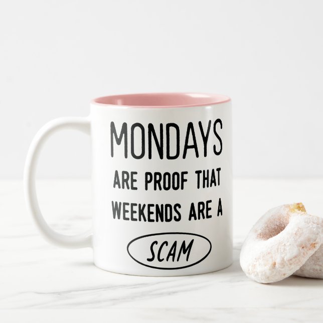 Office Quote Funny Two-Tone Coffee Mugg (Med munk)