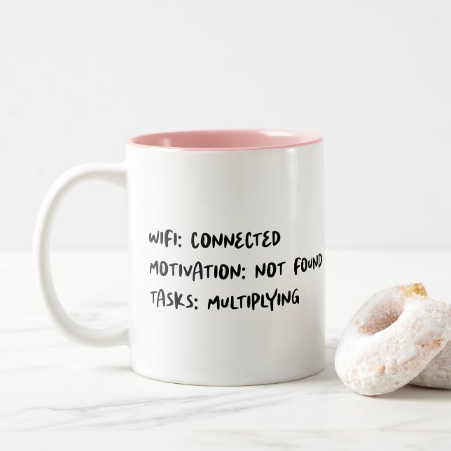 Office Quote Funny Two-Tone Coffee Mugg (Med munk)