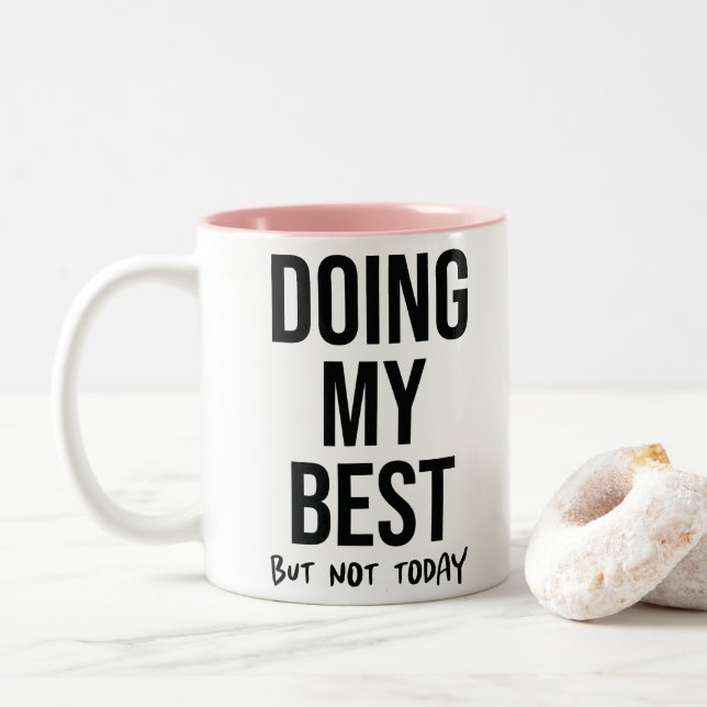Office Quote Funny Two-Tone Coffee Mugg (Med munk)