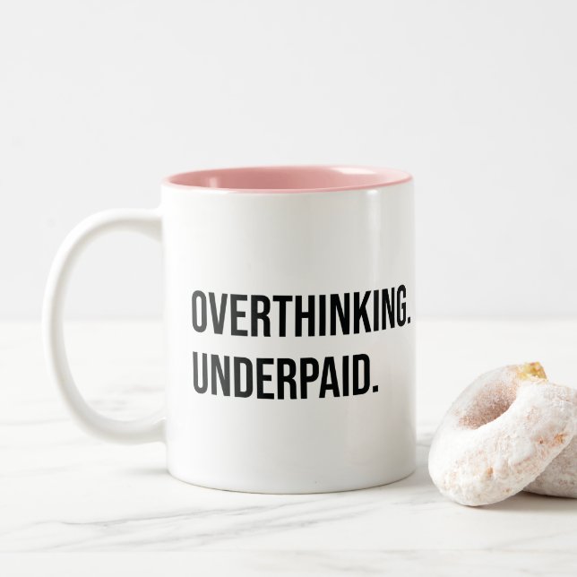 Office Quote Funny Two-Tone Coffee Mugg (Med munk)