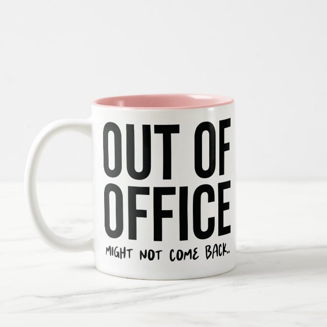 Office Quote Funny Two-Tone Coffee Mugg (Vänster)