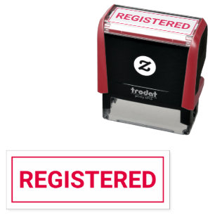 Office REGISTRRED Mail Self-Inking Frimärke Självfärgande Stämpel
