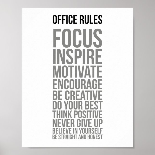 Office Regler Poster (Framsidan)