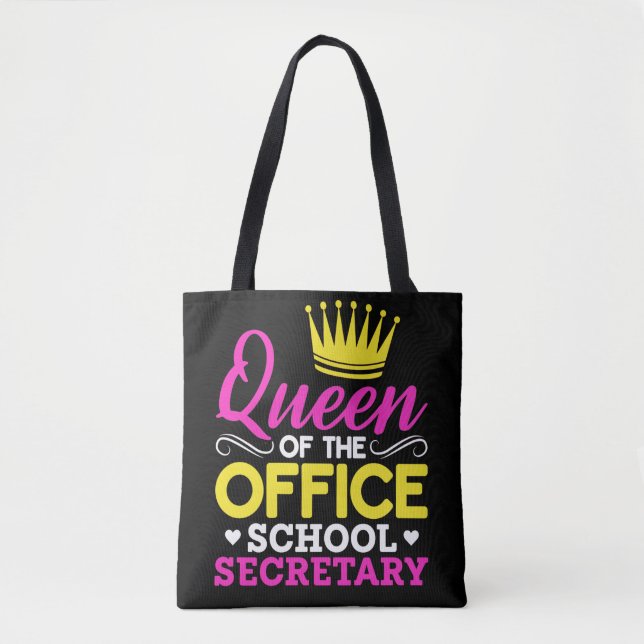 Office School Secretary Queen Women Tygkasse (Framsida)