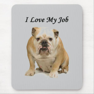 Office-skämt Grumpy BullDog sarcastic kärlek Mitt Musmatta