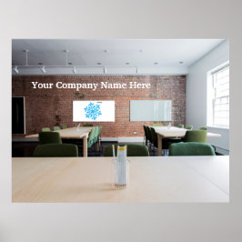 Office space på bakgrunden för videosamtal poster