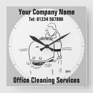 Office Städning Services Fyrkantig Klocka