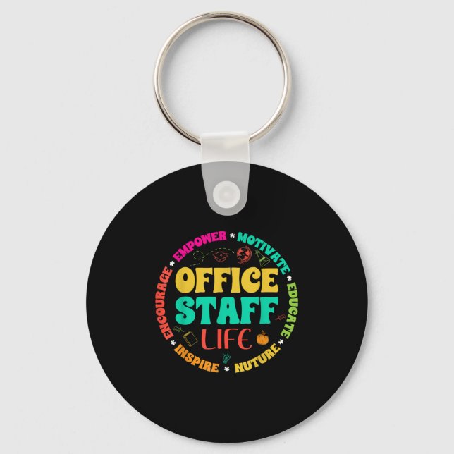Office Staff Life - Front Office Squad School Secr Nyckelring (Framsida)
