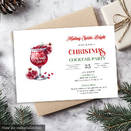 Office style printable festive cocktails party  inbjudningar