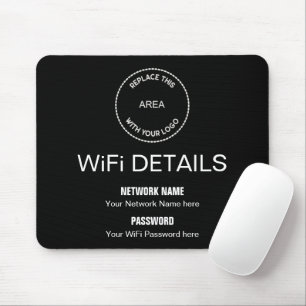 Office-svart för Wifi-information om Business Logo Musmatta