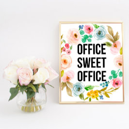 Office Sweet Office, Office Gifts, Quote Poster