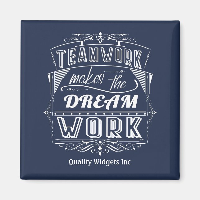 Office Team Work Motivational Magnet (Framsidan)