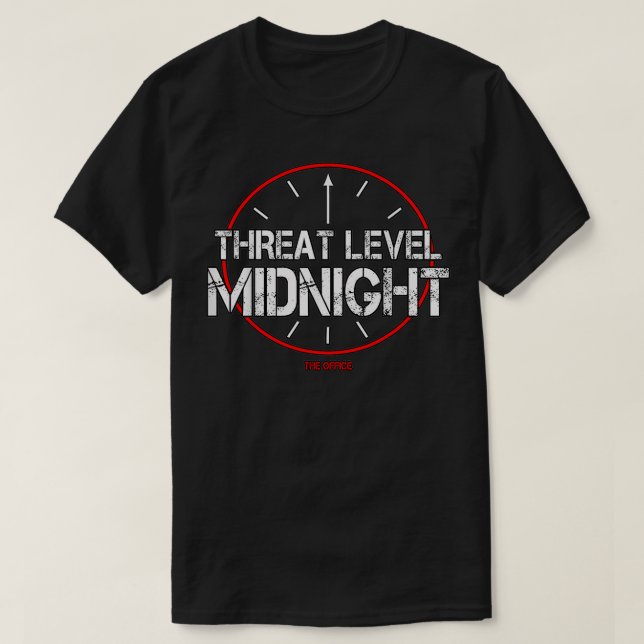 Office Threat Level Midnight  T Shirt (Design framsida)