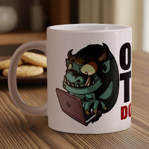 Office Troll Matar inte! Internet Troll Tecknad Jumbo Mugg