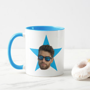 Office TV Show Gifts Office Blue Star Ansikte Mugg