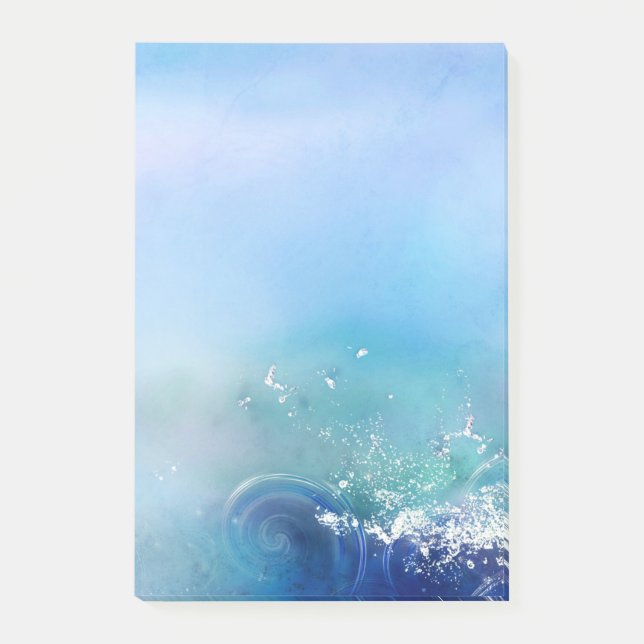 Office - Watercolor Sea Vinkarare Post-it Block (Framsida)