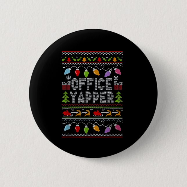 Office Yapper Ugly Sweater Christmas  Knapp (Framsida)