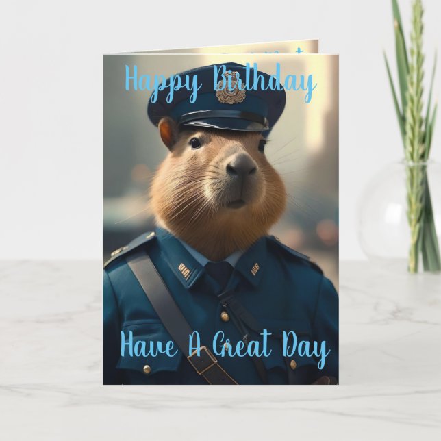 Officer Capybara: Att upprätthålla fred, Födelseda Kort (Framsida)