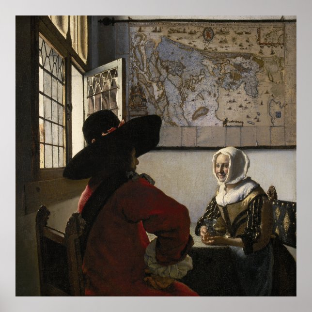 Officer & Laughing Girl - Vermeer Poster (Framsidan)