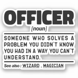 Officer Noun Definition Tillsatta lagar Coola Klistermärken