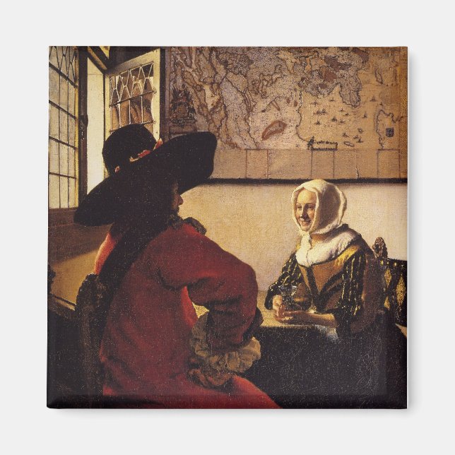 Officer och döende flicka magnet (Framsidan)