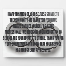 OFFICER PENSION PLAQUE