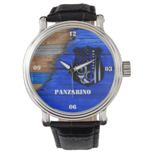 Officer Retrött Badge Watch Armbandsur