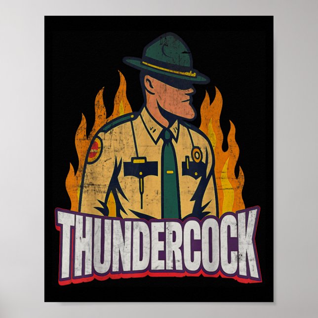 Officer Sergeant Cius Thunder Bodycam Funny Meme  Poster (Framsidan)