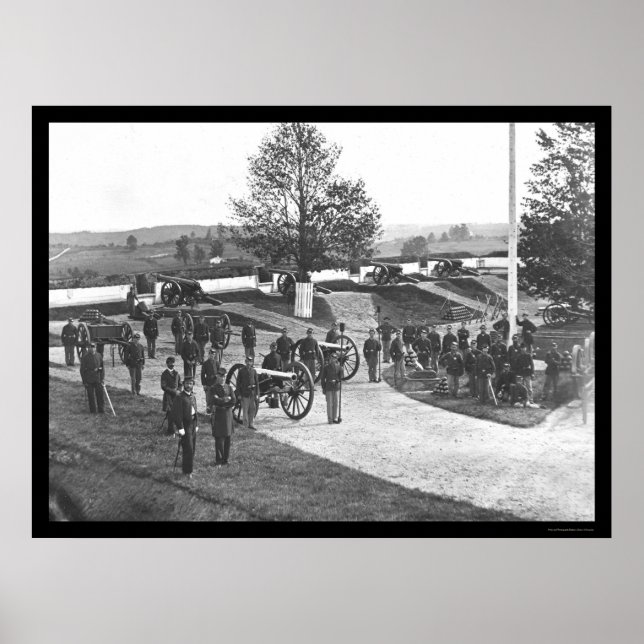 Officers and Manar in Fort Stevens, DC 1865 Poster (Framsidan)