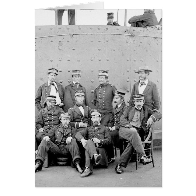 Officers on USS Monitor, 1862 Hälsningskort (Framsidan)