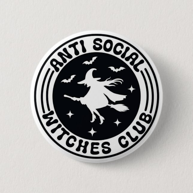 Official Anti-Social Witches Club Badge Knapp (Framsida)