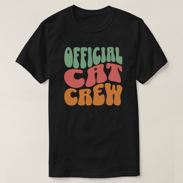 Official Cat Crew Funny Cat Lover T Shirt (Design framsida)