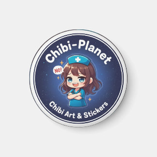 Official Chibi-Planet logo: sassy nursing magnet