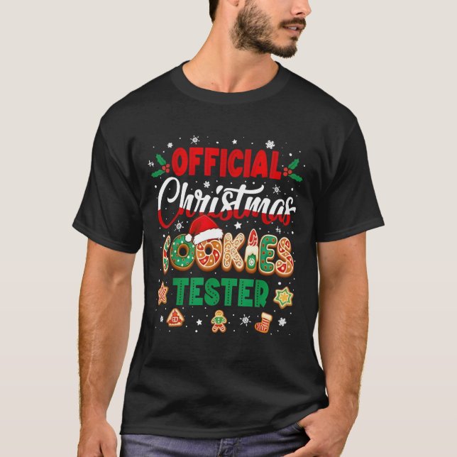 Official Christmas Cookie Tester Taster Baking Cre T Shirt (Framsida)