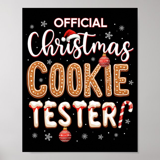 Official Christmas Cookie Tester Taster King Crew  Poster (Framsidan)