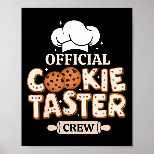 Official Cookie Taster Crew Funny Byking Team Fami Poster (Framsidan)