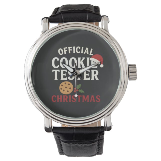 Official Cookie Tester Christmas Tee Armbandsur (Framsida)