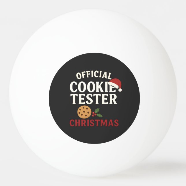 Official Cookie Tester Christmas Tee Pingisboll (Framsidan)