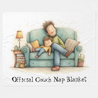 Official Couch Nap Blanket –Cozy Father’s Day Gift Fleecefilt