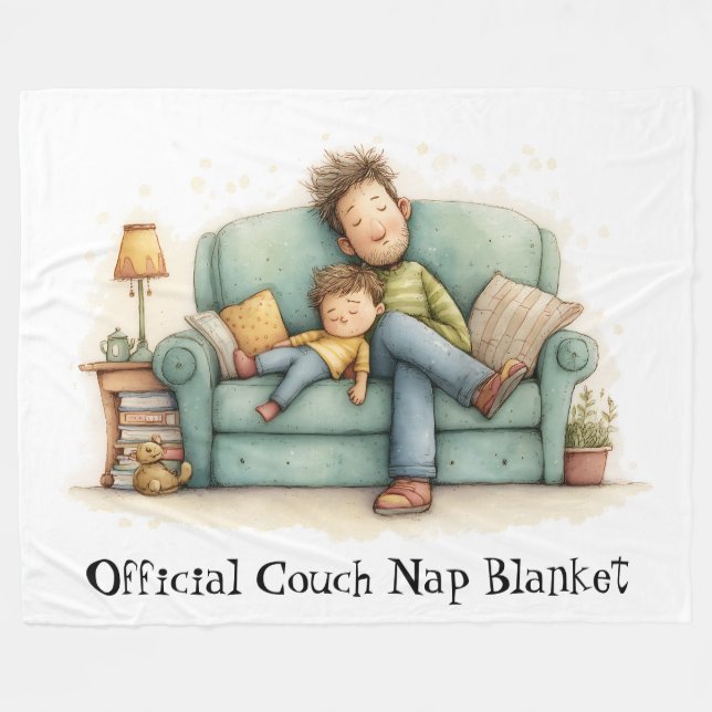Official Couch Nap Blanket –Cozy Father’s Day Gift Fleecefilt (Framsidan (Horisontell))