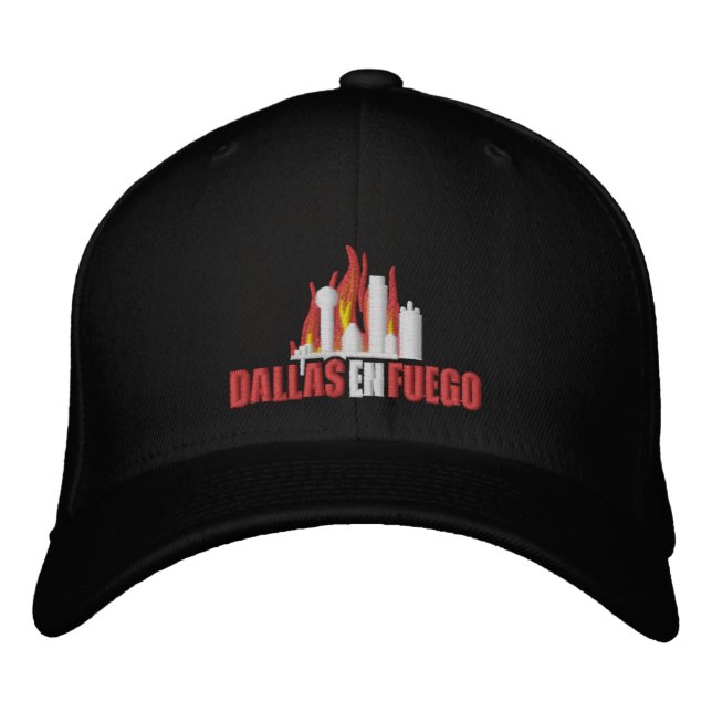 Official Dallas En Fuego Hat Broderad Keps (Framsida)