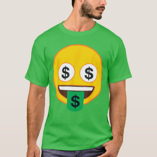 Official Emoji Money Eyes Tongue Dollar Yellow Smi T Shirt