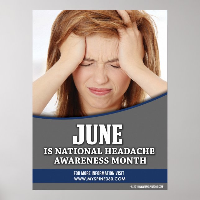 Official JUNE National Headache Awareness Poster (Framsidan)