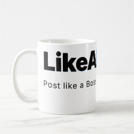 Official LikeABoss.fun Minimalist Logo Mug Kaffemugg