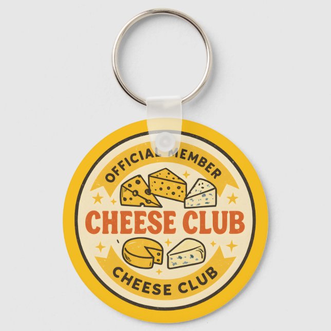 Official Member of the Cheese Club Funny gift Nyckelring (Framsida)