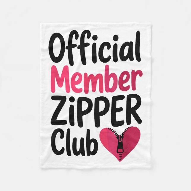 Official Member Zipper Club, Open Heart Byp Surger Fleecefilt (Framsidan)