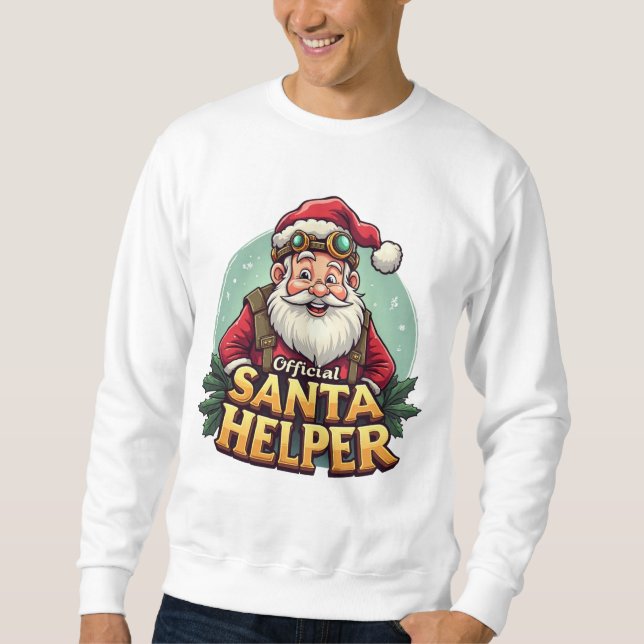 Official Santa Helper Sweatshirt Funny Christmas (Framsida)